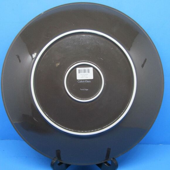 Calvin Klein Tonal Edge Bronze 14" Chop Plate Or Platter - Picture 3 of 8